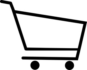 Shopping cart, icon vector 