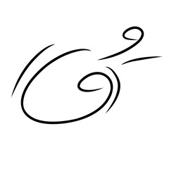 illustration of blowing wind