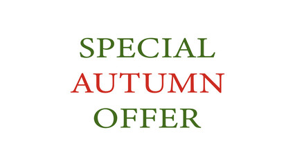 Special Autumn sale text design illustration