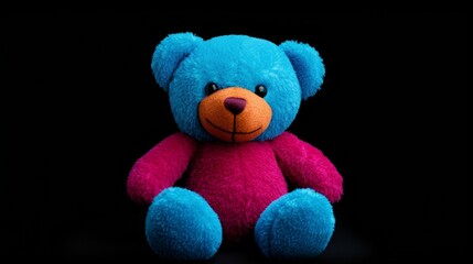 Teddy bear baby toy in various colors, representing autism. child health, autism awareness, and prevention. Illustration,