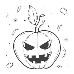pumpkin halloween outline decoration