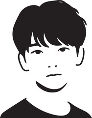 Obraz na płótnie Canvas Korean Cute Boy Vector
