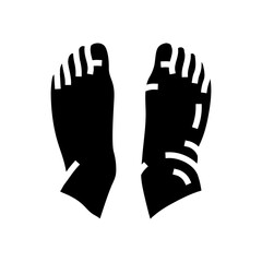 swollen ankles feet disease symptom glyph icon vector. swollen ankles feet disease symptom sign. isolated symbol illustration