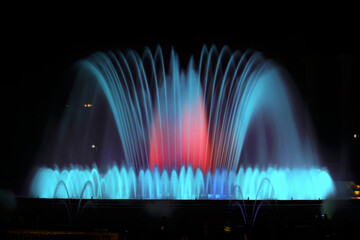 The famous Montjuic Fountain in Barcelona, Spain - 665342727