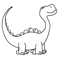 Line Drawing of Dinosaur and mand\y other dinosaurs, types of dinosaur 
