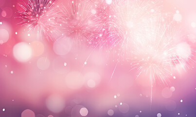 Vibrant fireworks illuminate the night sky.