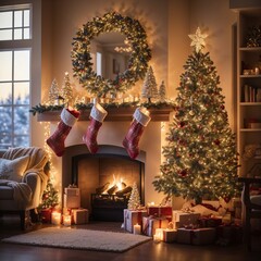 christmas tree with christmas decorations