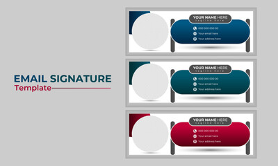 Color variation email signature design template 