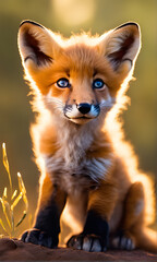 Obraz premium red fox vulpes