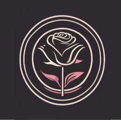 Rose Flower Vector Illustrator, Logo of A Skilled Rose Gardener Facing A Challenging Season And How Their Relationship With The Roses Changes As A Result