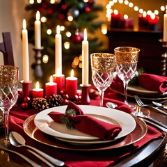 christmas table setting