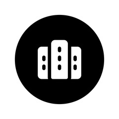condo circular glyph icon