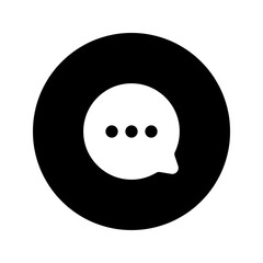 comment circular glyph icon