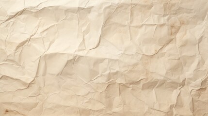 white old crumpled paper on empty sheet background. copy text space.