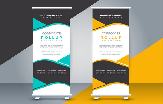  business roll up banner design display standee for presentation purpose
