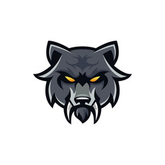 Wolf Mascot Logo Design Vector Template