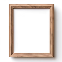 wooden frame isolated on white
