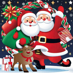 santa claus and christmas gifts