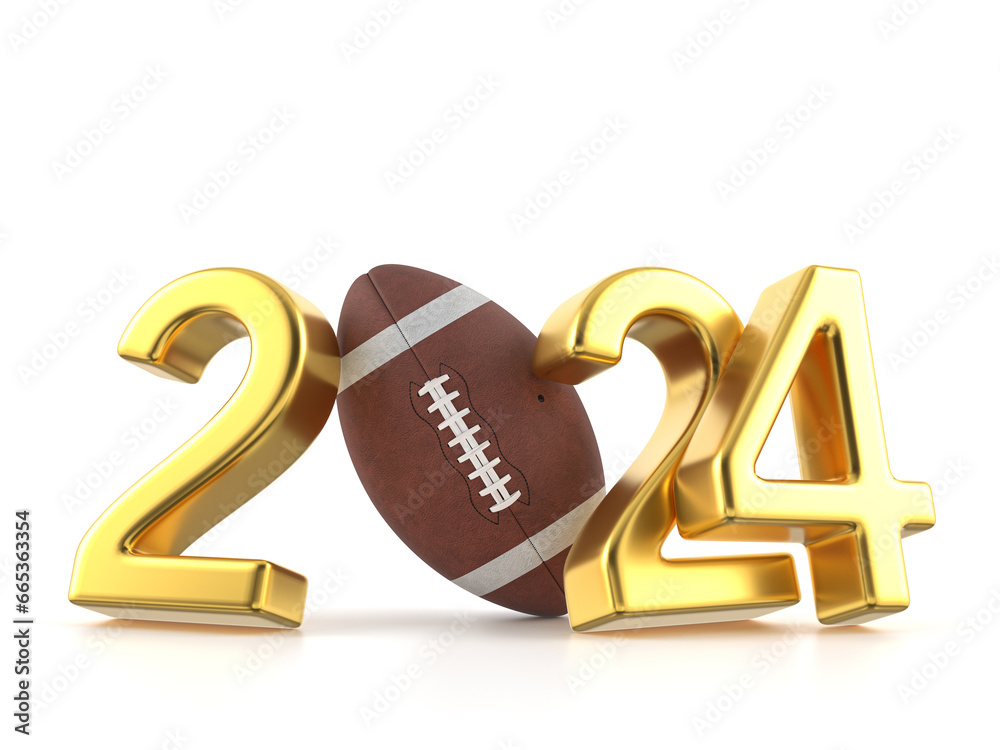 Wall mural american football ball new year