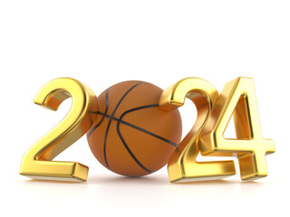 Basketball ball new year