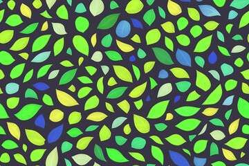 seamless modern colorful tropical floral pattern. Cute botanical abstract contemporary  pattern. AI generated