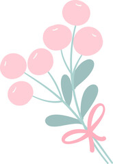 Pink Christmas mistletoe decoration