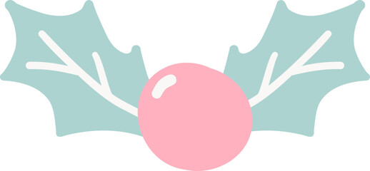 Pink Christmas mistletoe decoration