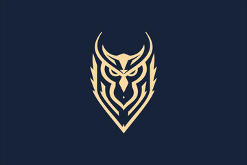 Owl Shield Logo Design Security Symbol Icon Vector Illustration.