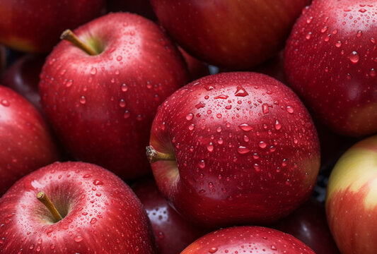 delicious apple close up. Ai Generated Images
