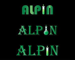 alpin logo, letter mark logo, abstract logo, word mark