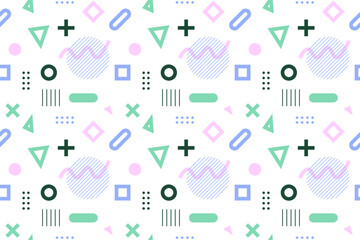 seamless pattern abstract shape, memphis design