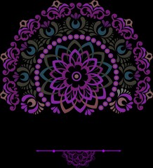 A Beautiful Mandala Frame Isolated on White Background. Vector Illustration.