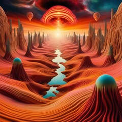 landscape with the earth