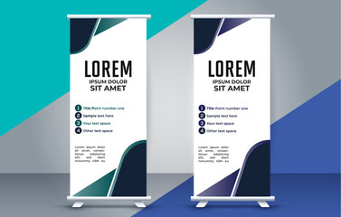professional business roll up display standee template design
