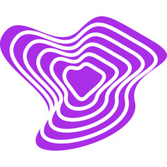 Obraz premium Abstract Form Concentric Wavy