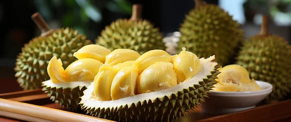 Foto op Aluminium Saisonale Durian-Ernte in Thailand © PhotoArtBC