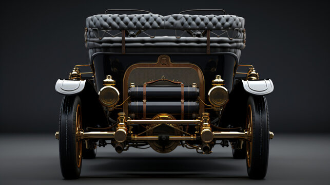 1910 black retro car