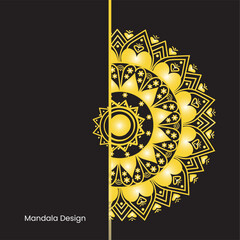 Seamless vector mandala pattern design for background
Logo icon ornamental mandala design in gold color. 