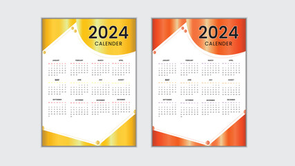 Calendar 2023, calendar 2024 week start Sunday corporate design planner template.