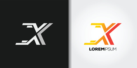 letter x modern logo