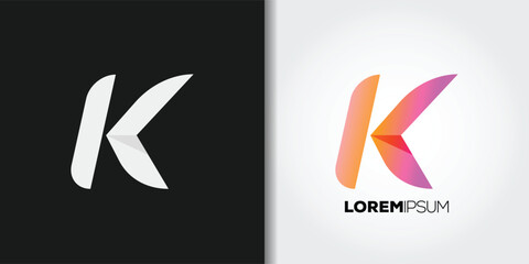 letter k modern logo