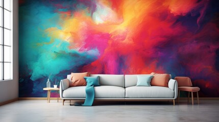 A 4K abstract artwork boasting vibrant and textured modern wallpaper, ideally suited for use as a background or as wallpaper for phones and tablets