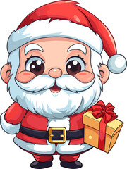 Santa Claus. Cartoon style. Vector illustration