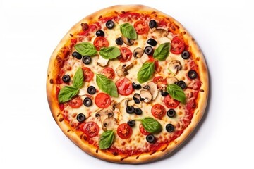 Pizza isolated on white background.
