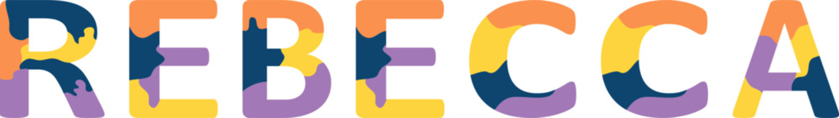 Rebecca Colorful 3d Abstract Text name
