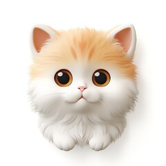 cartoon  illustration of  cute kitten character
