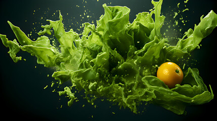 what is the crunch color? in the style of conceptual photography, uhd image, Mike Campau, color splash, green, herb Lublin, colorful realism - obrazy, fototapety, plakaty