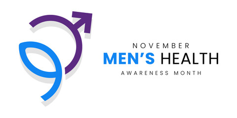 Vector illustration on the theme of Men's health awareness month (November) observed each year during November.
