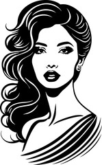 portrait of a woman png, beauty logo, lady logo png
