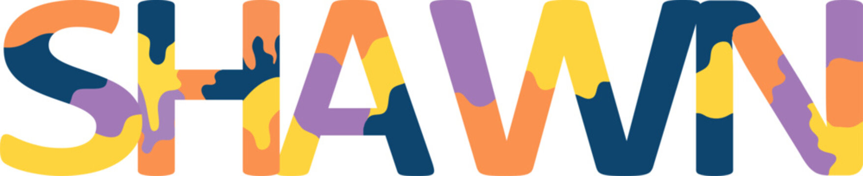 Shawn Colorful 3d Abstract Text name